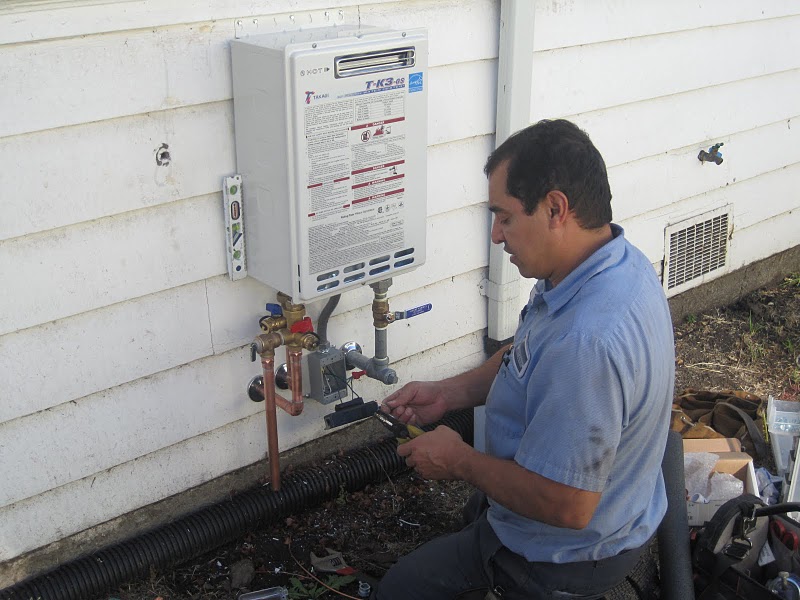 tankless water heater installation