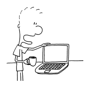 computer care comic laptop