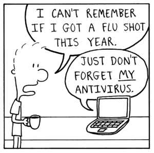 computer antivirus protection comic