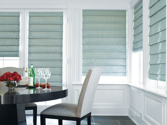 window coverings in dining room