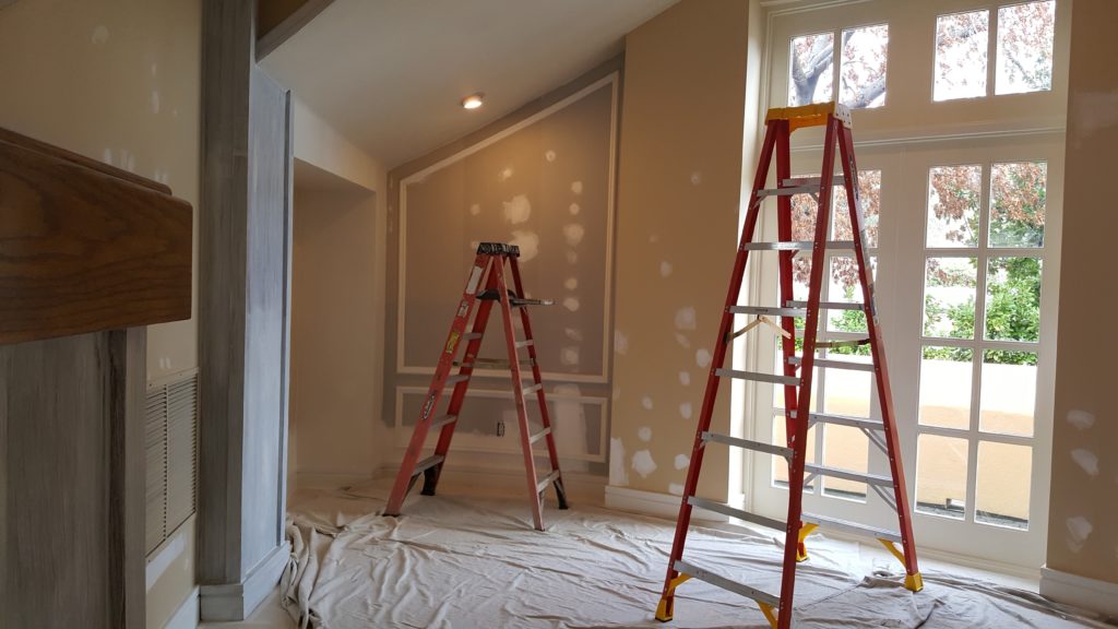 interior painting project ladders