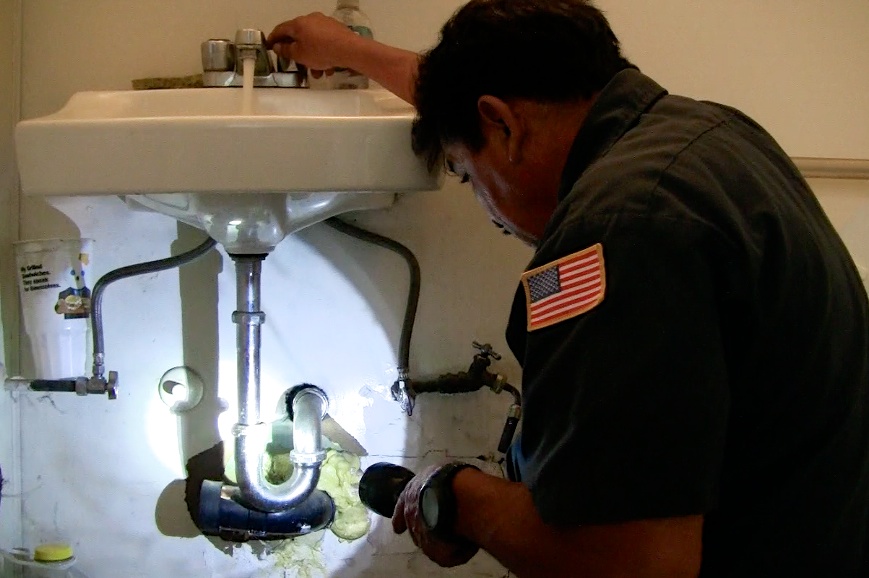 bathroom sink inspection