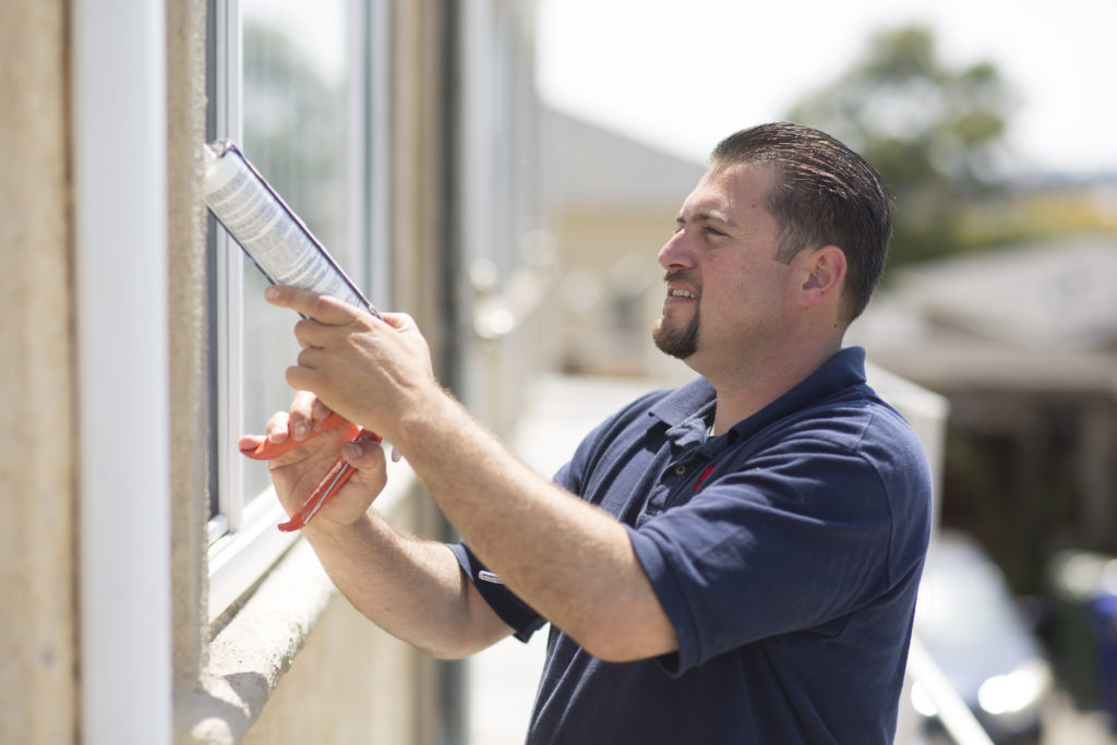 handyman caulking home exterior