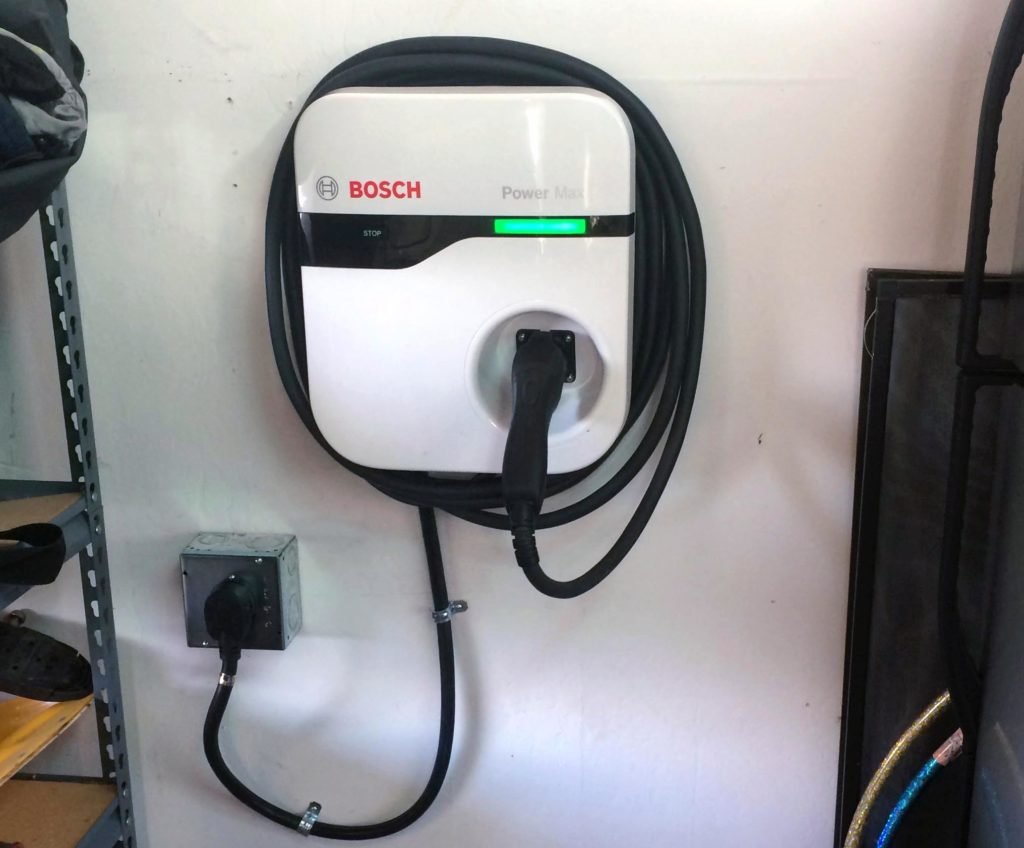 bosch electric vehicle charger in garage