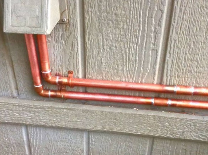 copper water lines