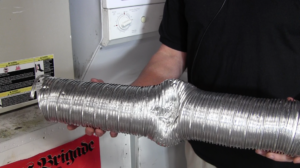 crimped dryer exhaust line