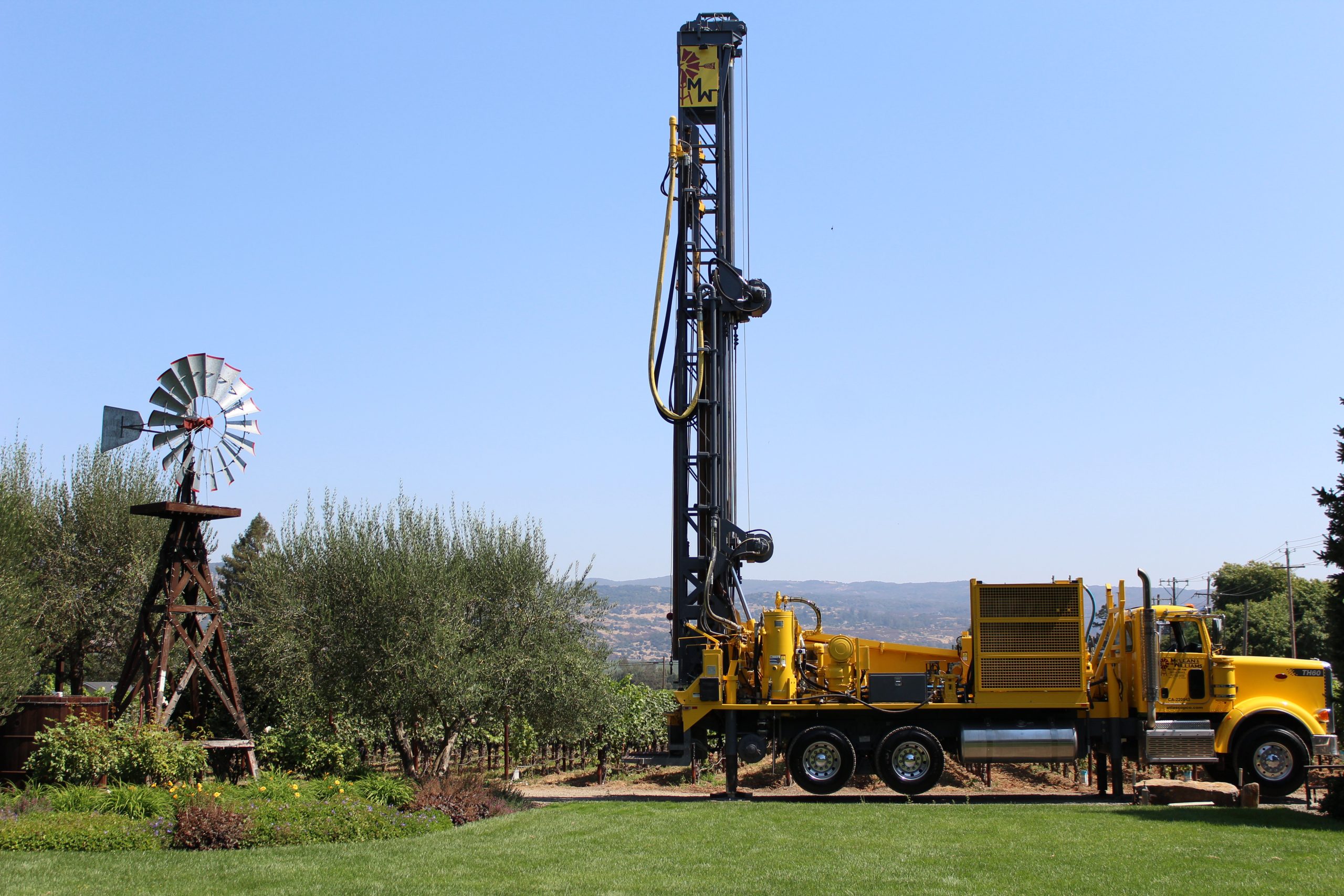 well drilling contractor at work