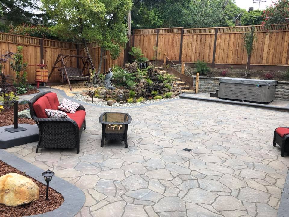 pavers in garden