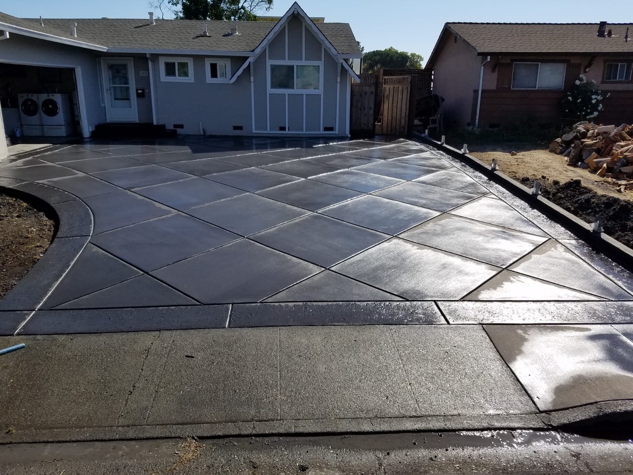 new concrete driveway