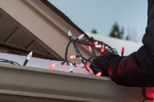 hanging holiday lights